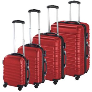 Conjunto de 4 Malas de Viagem Rígidas com Cadeado de Segurança